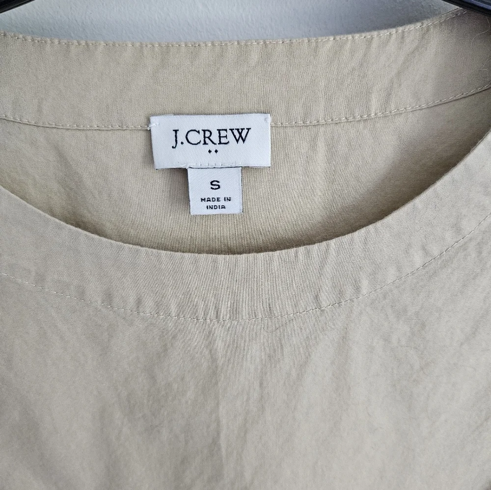 J. Crew Khaki Pullover Short Sleeve Cotton blouse